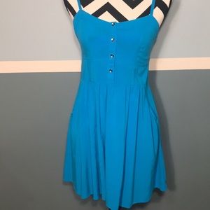 Aqua Blue “Mini” Dress WITH POCKETS